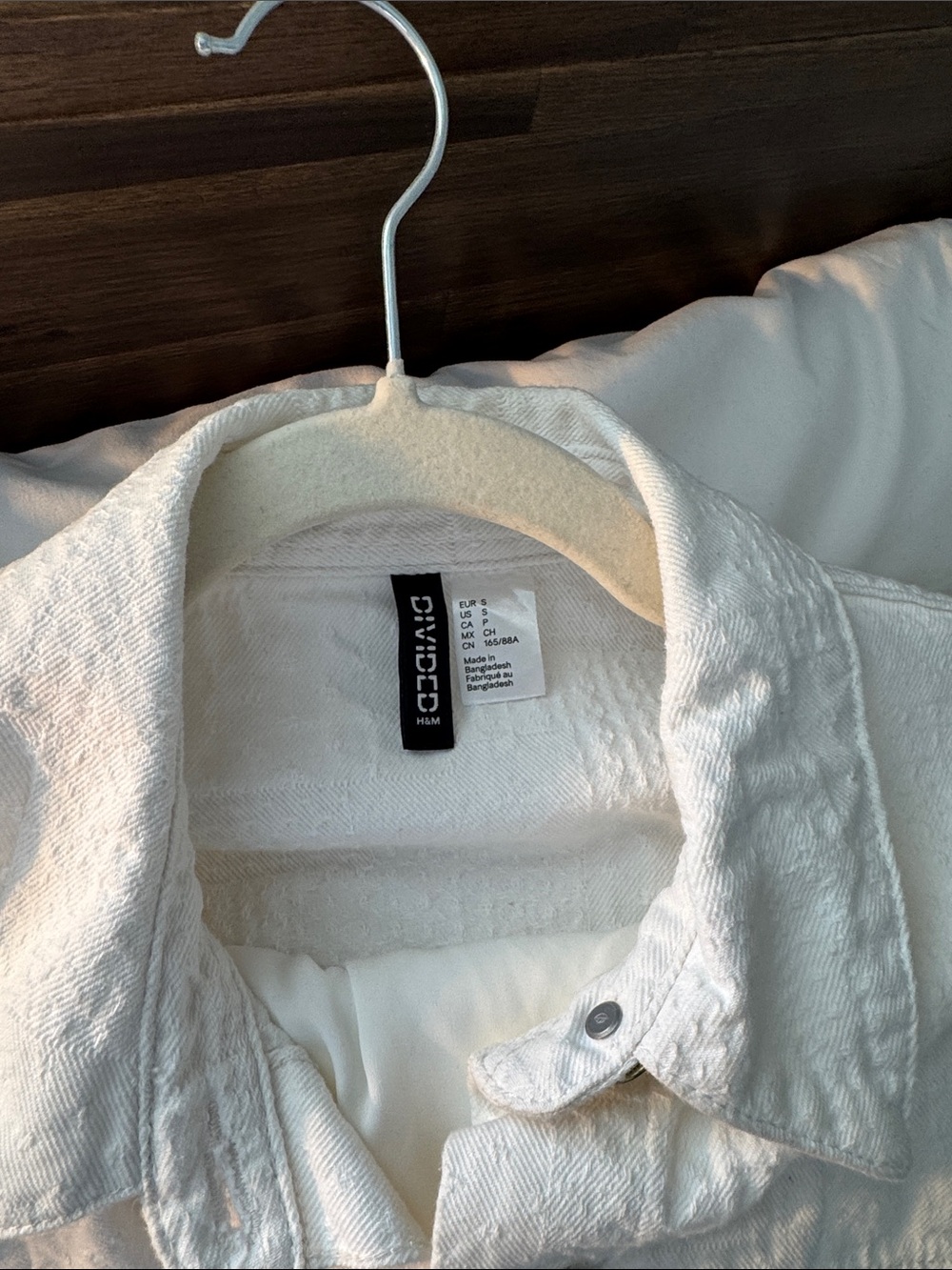 Divided White Textured Button-Front Jacket - Picture 4 of 6